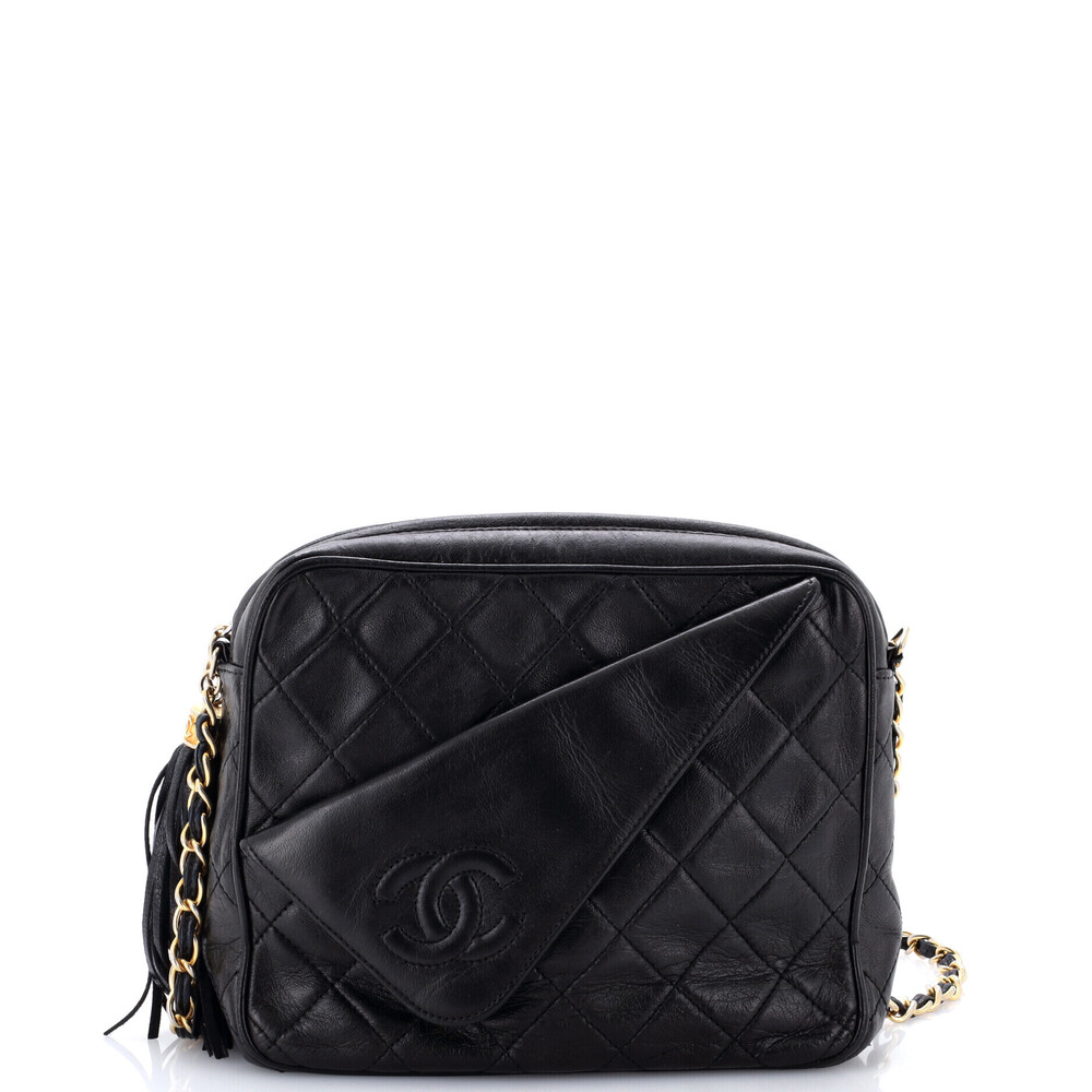 Chanel Small Vintage Front Pocket Camera Bag Quilted Lambskin